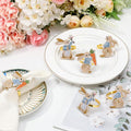 Lewondr 6 Pack Easter Bunny Napkin Rings, Easter Napkin Rings Decoration | by Lewondr