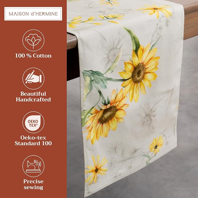 Maison d' Hermine Table Runner 100% Cotton 14.50" x 108" | Table Runners 108 - Image 2