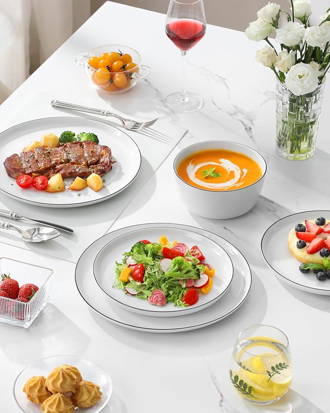 MALACASA 24-Piece Dinnerware Set - Image 8