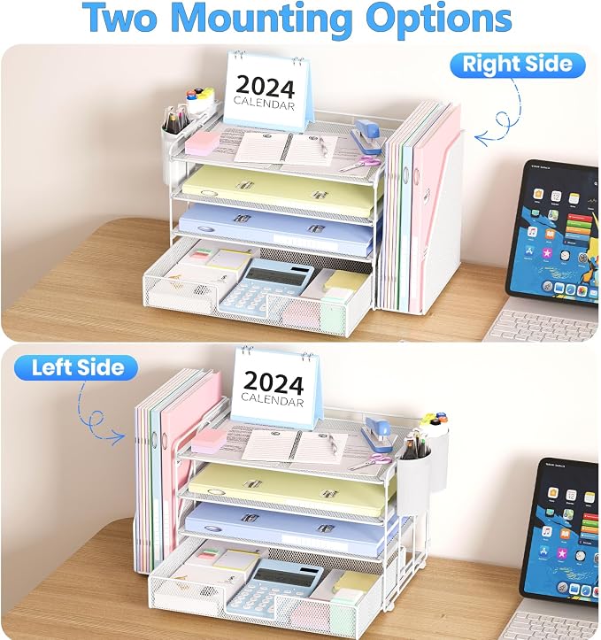 Desk Organizer, 4-Tier Desktop File Organizer - Image 7