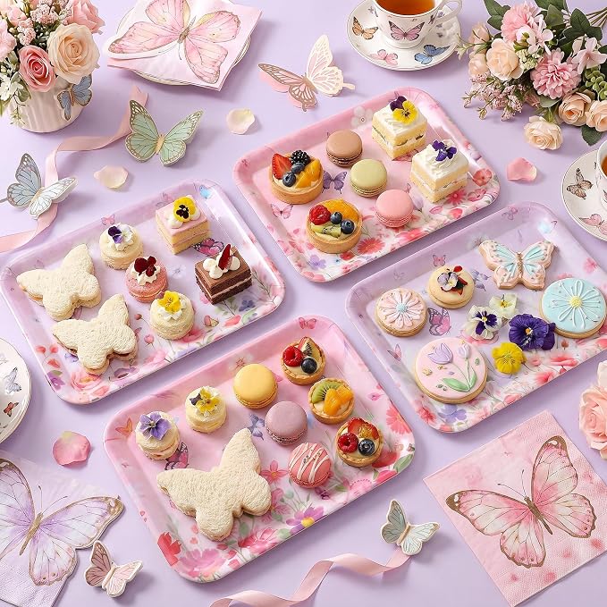 4 Pieces Butterfly Serving Trays - Image 4
