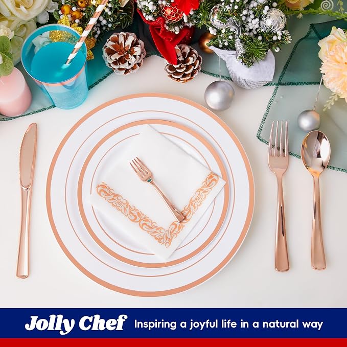 25 Guests Plastic Plates Set - Image 2