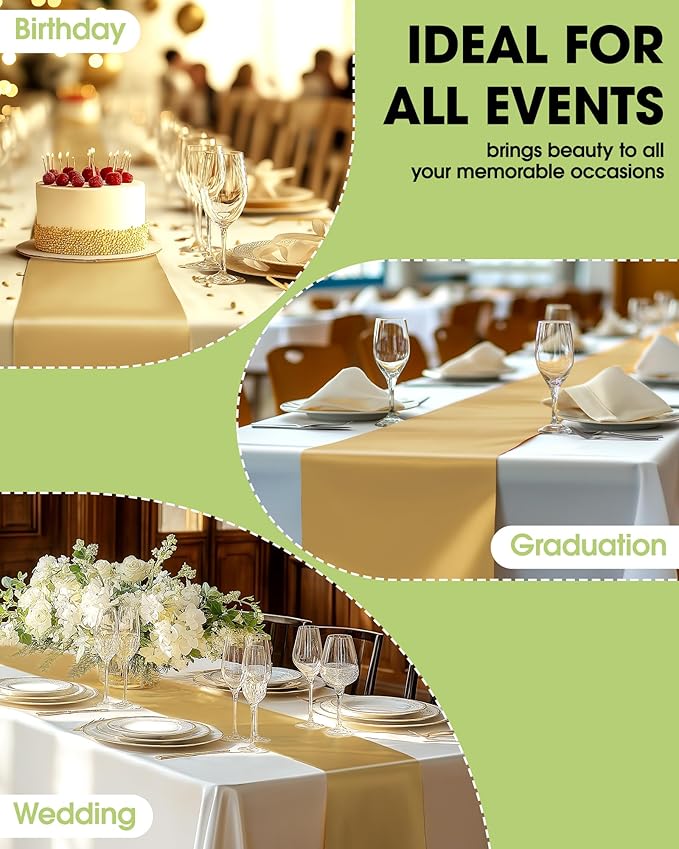Pureegg Gold Plastic Table Runners - Image 6