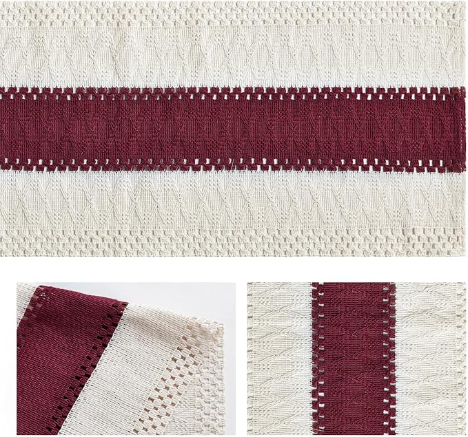Artoid Mode Red Farmhouse Rustic Christmas Table Runner 12x48 Inch | Seasonal - Image 6