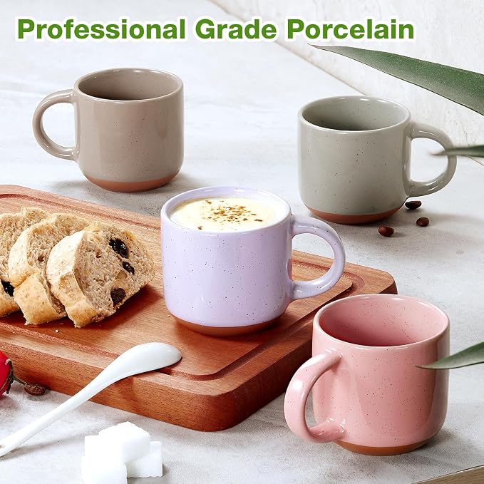 Gencywe® Morandi Color Ceramic Mini Espresso Cups Set of 6, 5 oz Expresso Mugs - Image 6