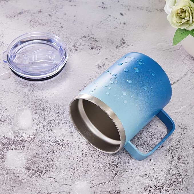 MEWAY 12oz Coffee Mug With Handle 2 Pack Bulk, Stainless Steel Insulated Travel - Image 7