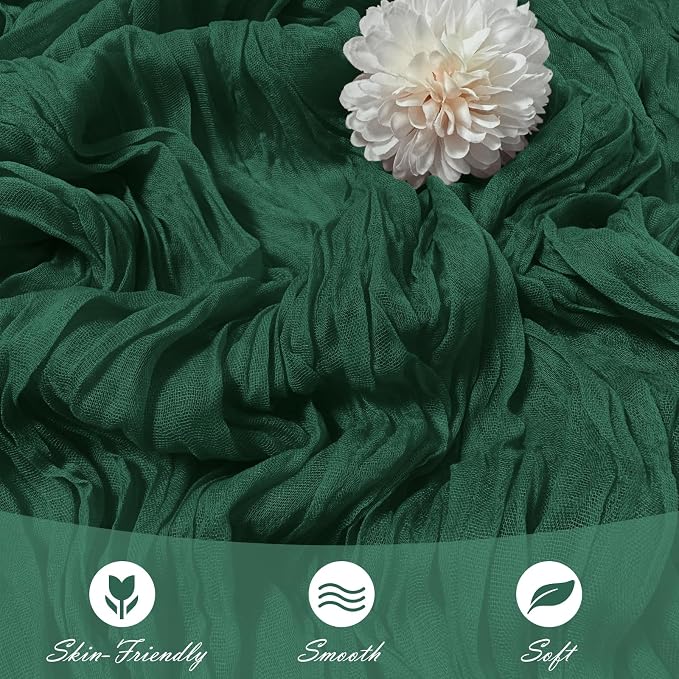 30 Pack Emerald Green Cheesecloth Table Runner 17 x 108 inch Cheese Cloth Table - Image 5