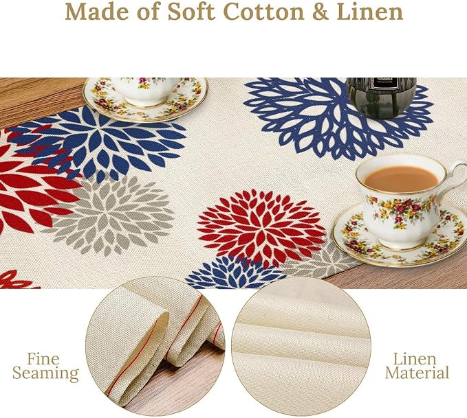4th of July Table Runner, 13x120inch - Image 6