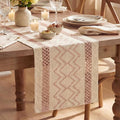 Artoid Mode Pink Stripe Diamond Woven Table Runner 12x72 Inch | Holiday by ArtoidMode