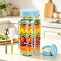 35oz Side Opening Mason Salad Jar | 1000ml Leakproof Portable Salad Container by Unknown