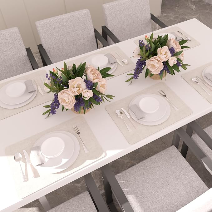 Maxpearl Faux Leather Placemats Set of 4, Suitable - Image 9