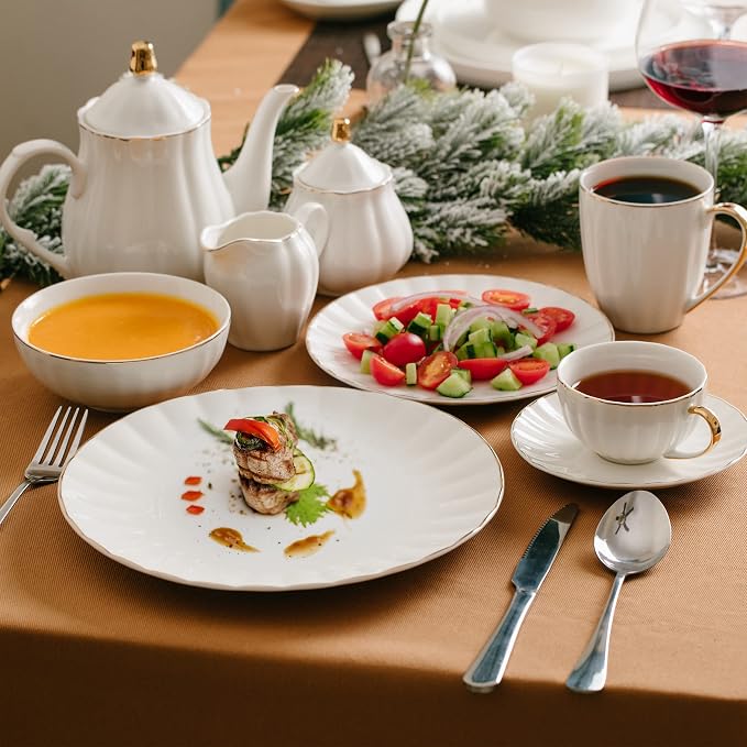 BTaT- Cappuccino Cups with Saucers 7 oz, Dishwasher Safe - Image 7
