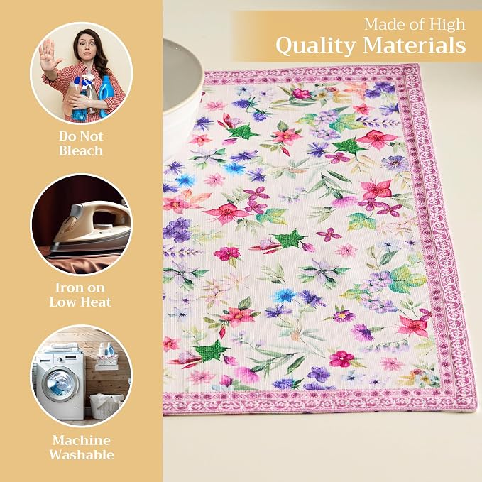Maison d' Hermine Placemats Set of 4 Reusable 100% Cotton | Cloth Place Mats - Image 3