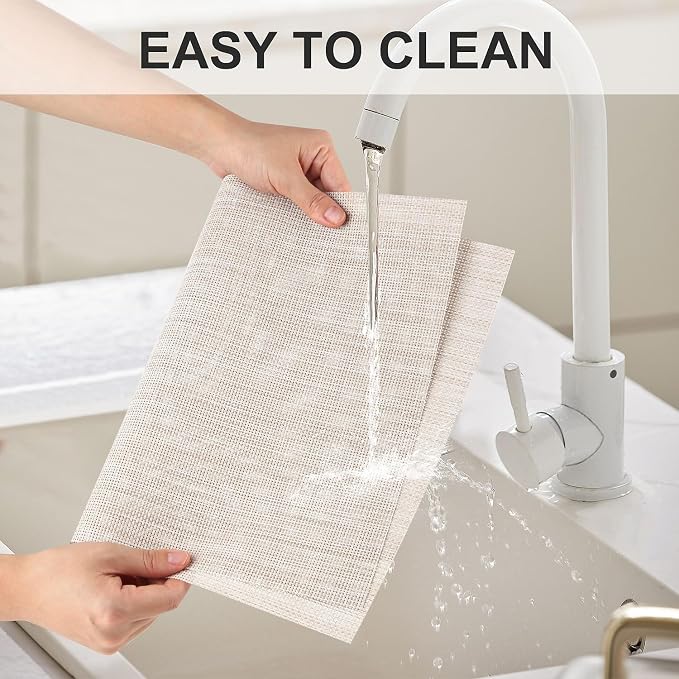 Vinyl Placemats Set of 6, PVC Woven Washable Non-Slip Table Mats, Heat - Image 4