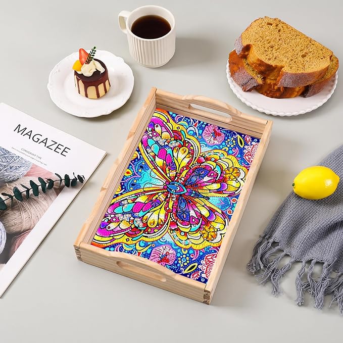 EWJRNSF Diamond Art Kits for Adults Wooden Serving Trays - Image 6