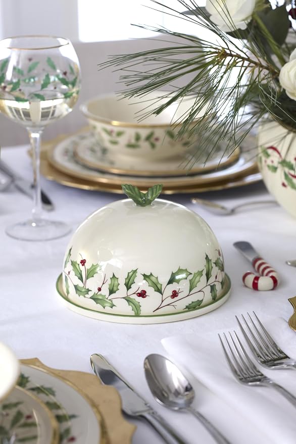 Lenox Holiday Small Porcelain Christmas Covered Serving Dish | - Image 6