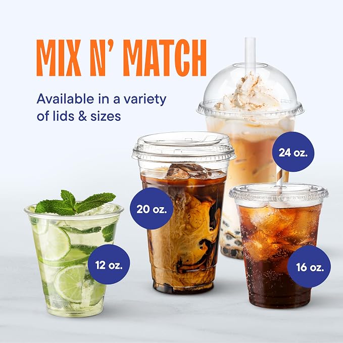 Stack Man Clear Disposable Plastic Cups PET Crystal Clear Disposable 24oz - Image 5