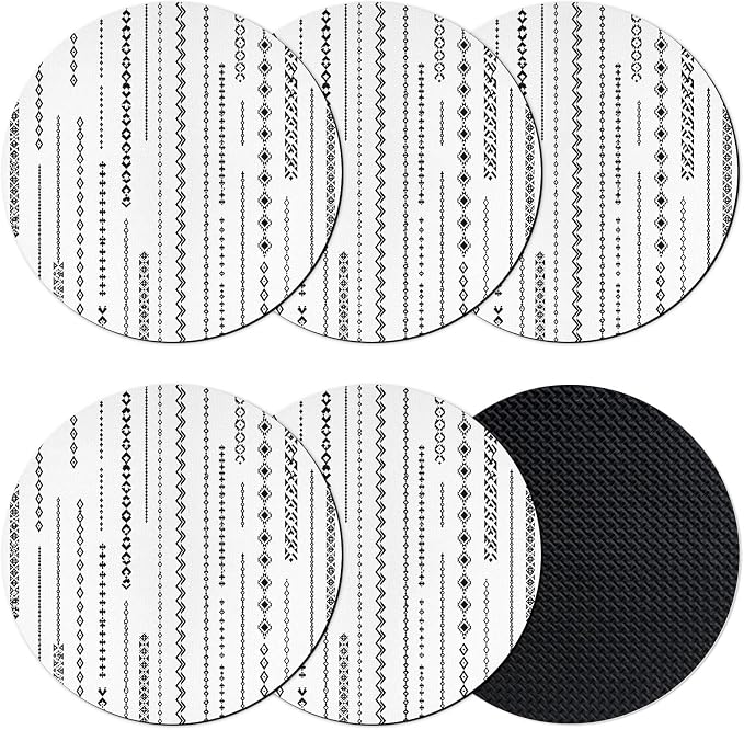 Modern Abstract Coasters Set of 6, Absorbent Coasters by Unknown