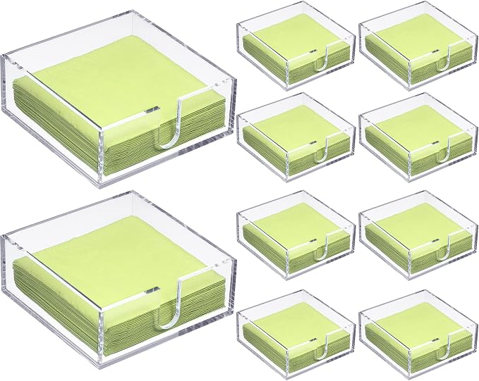 Acrylic Cocktail Napkin Holder for Table, Restaurant by Boao