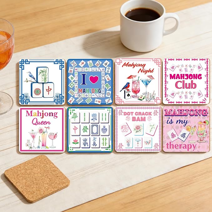 8 Pcs Mahjong Coasters, Mahjong Gifts - Image 4