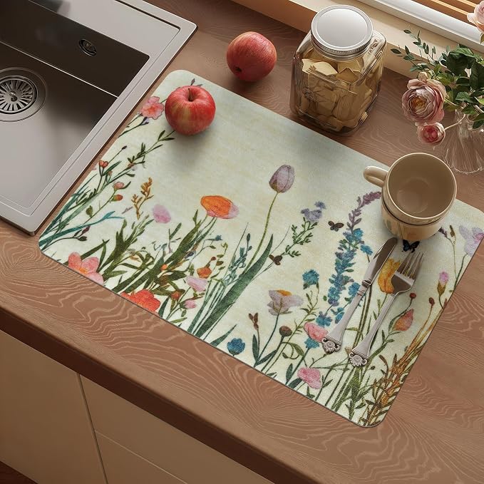 Vinyl Placemats Set of 4-12x17 Inch by NEIGELUO
