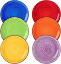 vancasso Bonita Muticolor Salad Plate Set of 6, 7.5 Inch Ceramic Dessert Plate by vancasso