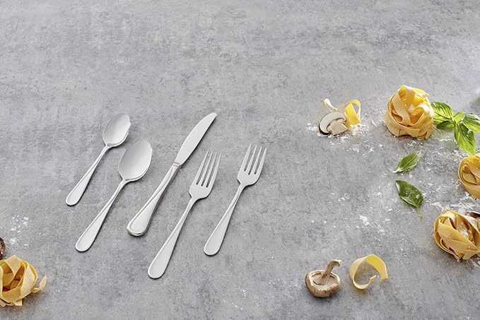 Oneida Flight 45-Piece 18/0 Stainless Steel Silverware Set - Image 8