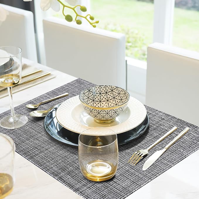 Aofmee Placemats, Placemats Set of 6, Heat Resistant Place Mats, Washable PVC - Image 7