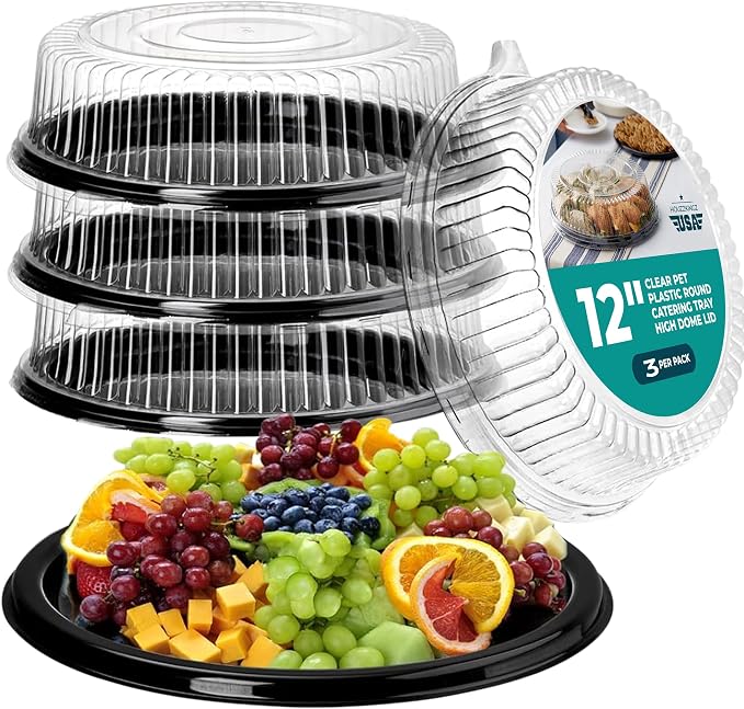 12" Catering Trays With Lids by Houzzkingzusa