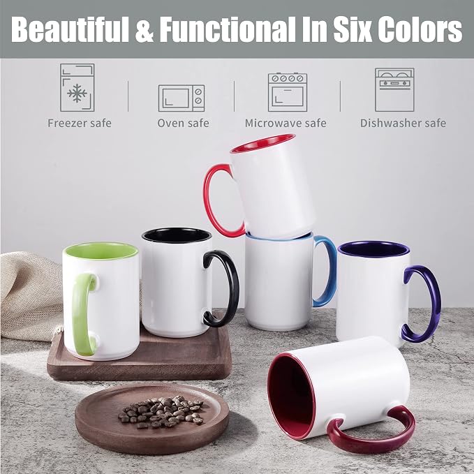 TANGLONG 12PCS 15oz Sublimation coffee Mugs - Image 4