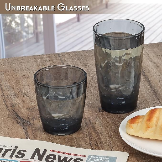 Topsky Plastic Tumblers Reusable, Shatter Proof Cups Drinking Glasses, - Image 2