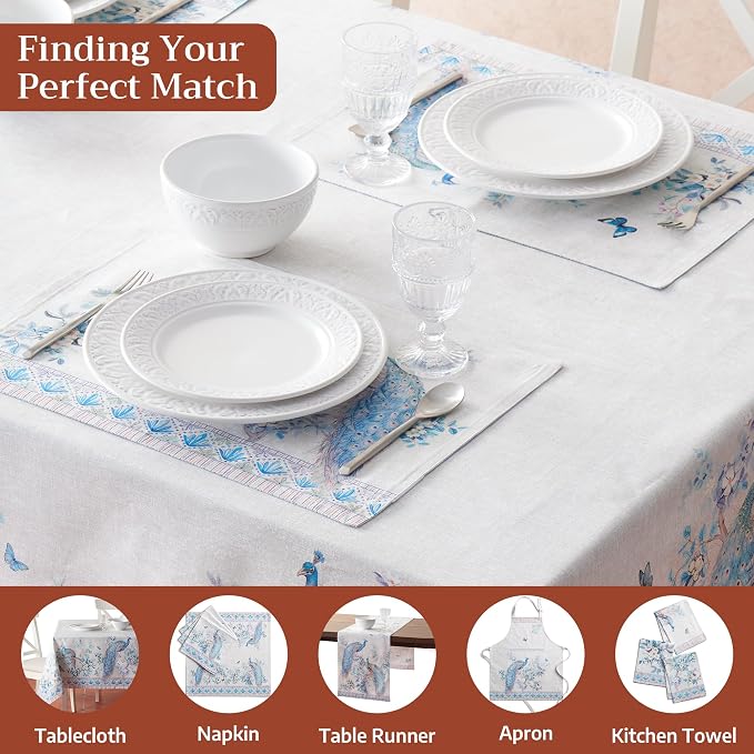 Maison d' Hermine Placemats Set of 4 Reusable 100% Combed Cotton | Cloth Place - Image 7