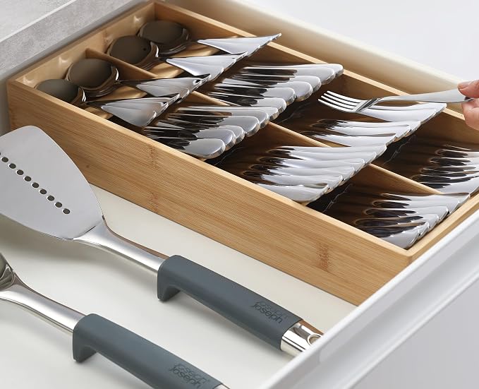 Joseph Joseph Drawer Store Large Compact Flatware, Cutlery Drawer Organizer - Image 4
