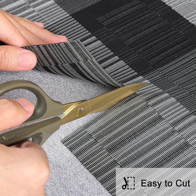 Table Runner 53 Inches Long, Vinyl Woven Farmhouse Table Runners | Washable - Image 5