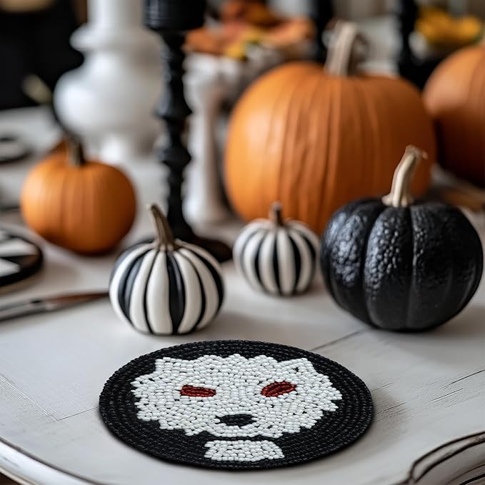 COTTON CRAFT Halloween Beaded Coasters - Image 4