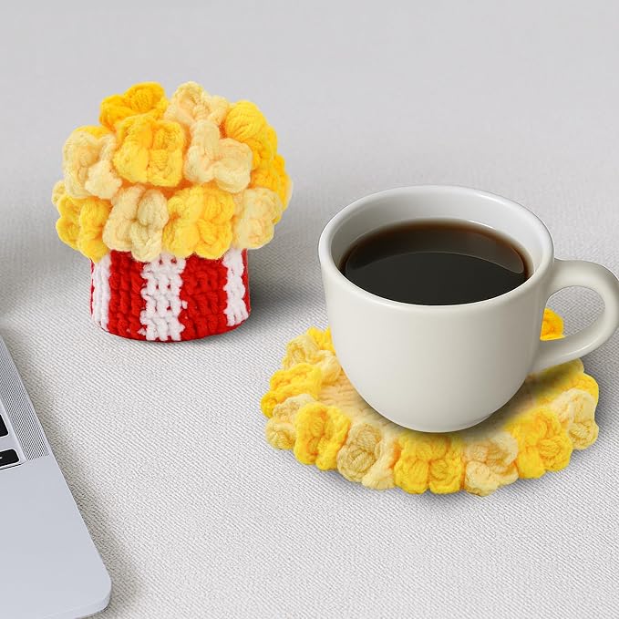 Crochet Flower Coasters, Handmade Bouquet Coasters - Image 6
