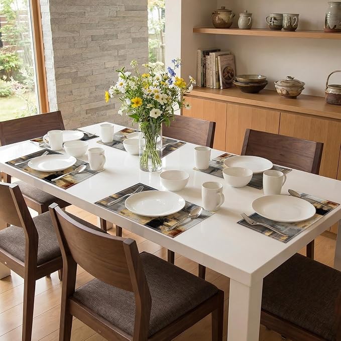 Emvency Farmhouse Placemats Set of 6, 12x18 Inch - Image 7