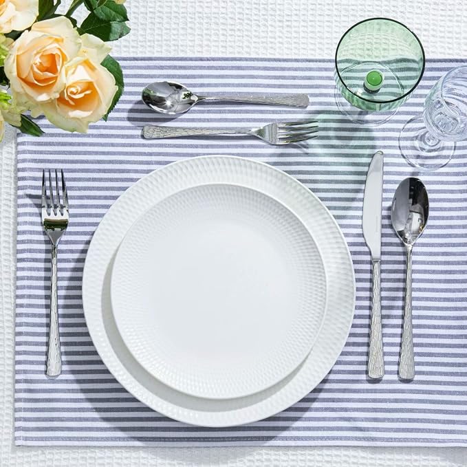 Silverware Set with Serving Utensils, 65 Piece Flatware Set, 18/10 Steel | - Image 6