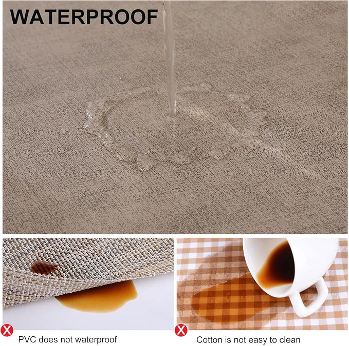 Faux Leather Heat Resistant Placemats 6 Packs, Waterproof Wipeable Dining PU - Image 4