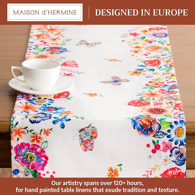 Maison d' Hermine Table Runner 100% Cotton 14.50" x 108" | Table Runners 108 - Image 2