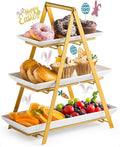 YHOSSEUN 3 Tier Serving Tray, 10+12+14 Inch Serving Platters and Tray, 3 Tiered by YHOSSEUN