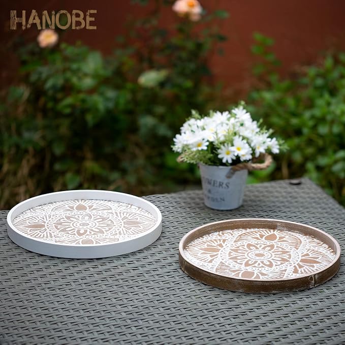 Hanobe Round Boho Decorative Tray - Image 9