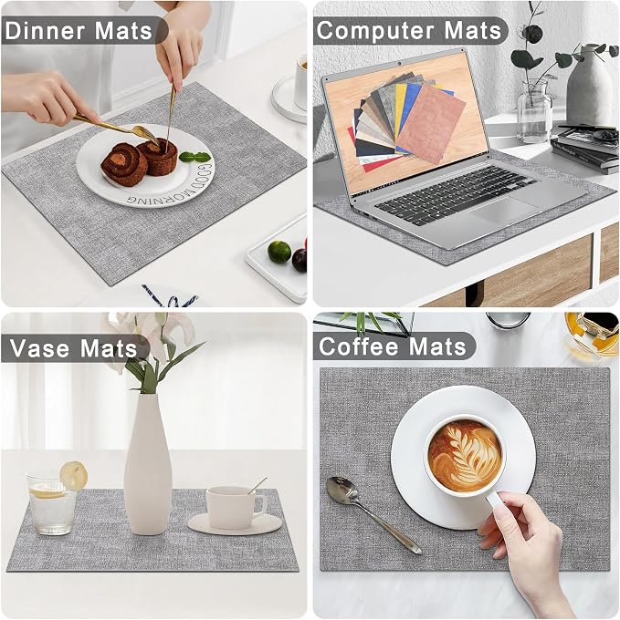Homaxy PU Faux Leather Placemats - Image 6