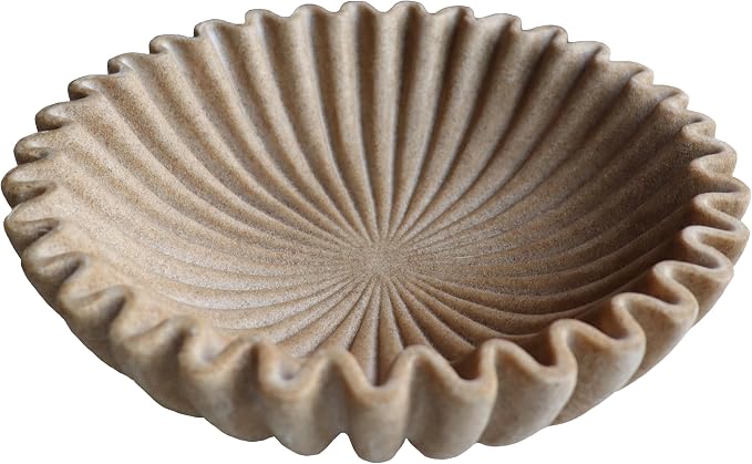 10" Large Decorative Bowl decor, Scalloped Bowls by DecorativeBowl