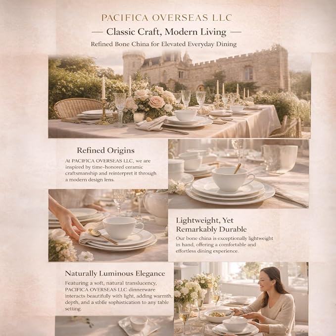 16 Piece Bone China Dinnerware Sets - Image 5