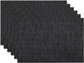 SHACOS Placemats Set of 6 Woven Vinyl Place Mats by SHACOS