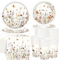 250 Pcs Wildflower Party Decorations Include Boho Autumn Fall Floral Paper by Ziliny