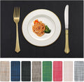 Vinyl Placemats Set of 6, PVC Woven Washable Non-Slip Table Mats, Heat by LANDVIEW