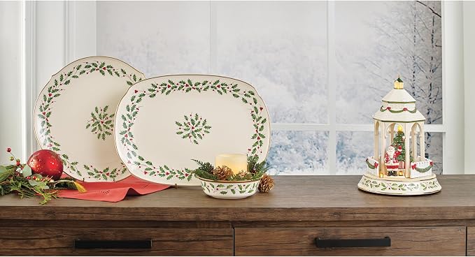 Lenox Holiday Porcelain Oblong Christmas Serving Platter | dishwasher safe | - Image 5