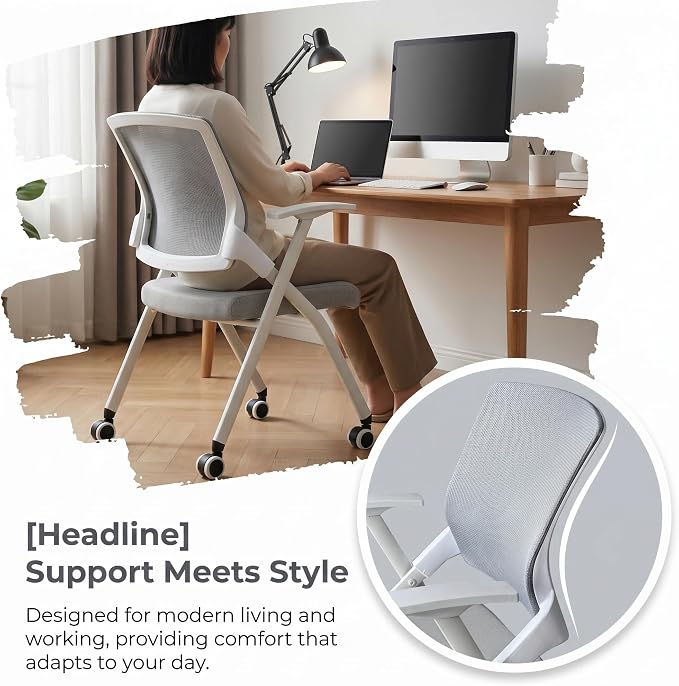 10 Pack Folding Office Chair - Image 7